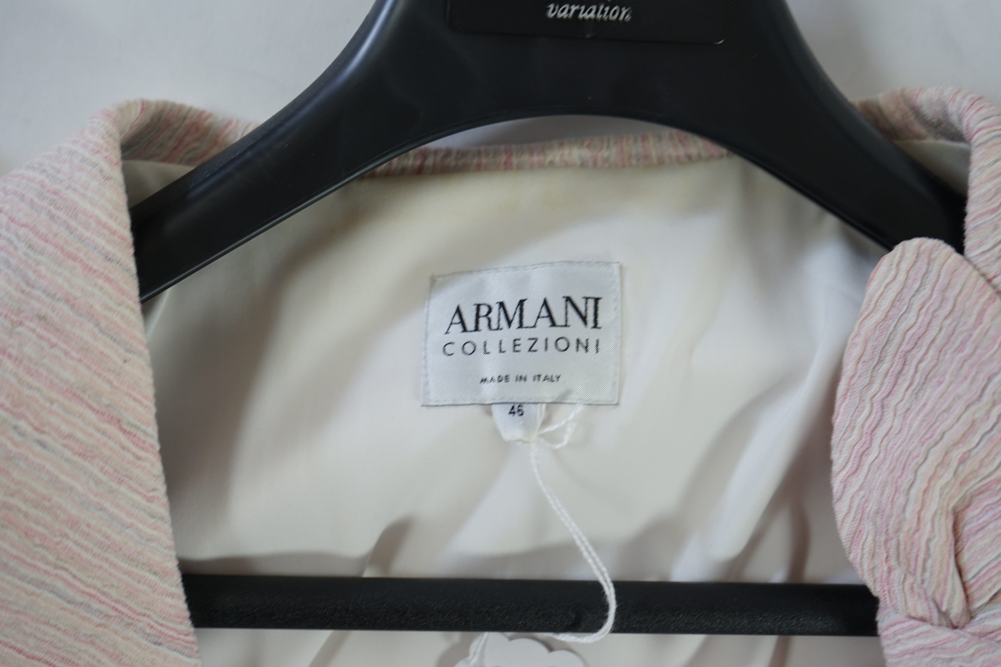A lady's Armani Collezioni jacket and trousers, IT 46 jacket (UK 14) IT 48 trousers (UK 16). Proceeds to Happy Paws Puppy Rescue